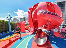 商場(chǎng)戶外不銹鋼滑梯_大型無(wú)動(dòng)力非標(biāo)游樂(lè)設(shè)施_小區(qū)公園室外兒童滑梯