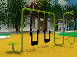 兒童公園小區(qū)戶外秋千組合廠家定制
