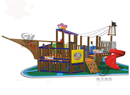 景區(qū)兒童木滑梯_室外木制組合滑梯
