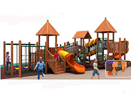 景區(qū)室外大型木質(zhì)滑梯_兒童木滑梯秋千定制