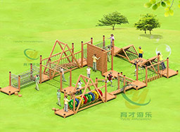 室外木制攀爬滑梯戶外景區(qū)公園游樂設(shè)備兒童木質(zhì)感統(tǒng)體能拓展器材