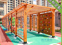 幼兒園木質(zhì)攀爬架 戶外兒童拓展游樂設(shè)施 體能訓(xùn)練攀爬墻