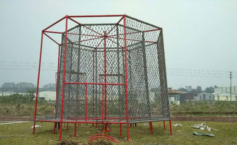 兒童戶外大型攀爬網(wǎng)兒童樂園無動(dòng)力游樂設(shè)備案例丨云浮市美麗鄉(xiāng)村