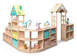 早教組合家具柜子_兒童組合收納柜_幼兒園家具定制