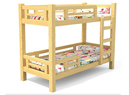 兒童午睡上下床_早教中心實木上下鋪_幼兒園木床雙層