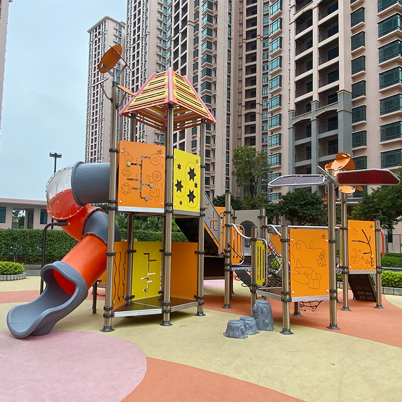 兒童戶外游樂設備室外大型不銹鋼兒童滑梯|佛山東湖洲房地產(chǎn)小區(qū)游樂設施案例(圖1) p3.jpg