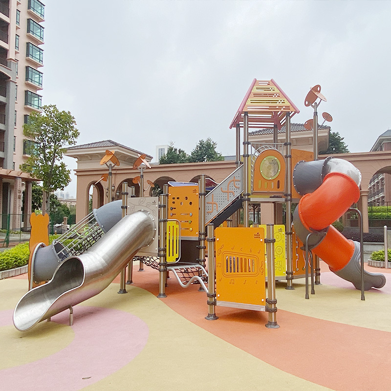 兒童戶外游樂設備室外大型不銹鋼兒童滑梯|佛山東湖洲房地產(chǎn)小區(qū)游樂設施案例(圖2) P4.jpg