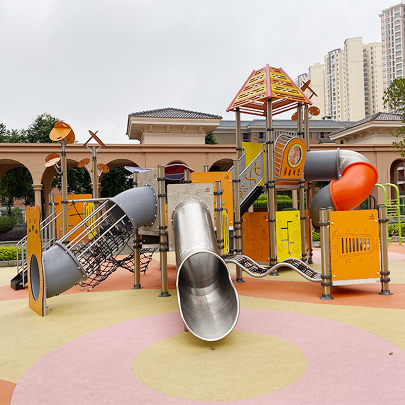 兒童戶外游樂設備室外大型不銹鋼兒童滑梯|佛山東湖洲房地產(chǎn)小區(qū)游樂設施案例(圖3) 已經(jīng)P.jpg